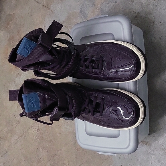 Nike AF1 Purple patten leather - Picture 2 of 5